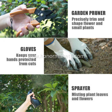 9 PCS garden tool set Carbon Steel gardening Heavy Duty hand tool Ergonomic Soft Rubber Handle Garden Tools for Men Women Gift